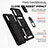 Custodia Silicone e Plastica Opaca Cover con Magnetico Anello Supporto MQ6 per Samsung Galaxy A02