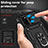 Custodia Silicone e Plastica Opaca Cover con Magnetico Anello Supporto MQ6 per Samsung Galaxy A02s