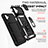 Custodia Silicone e Plastica Opaca Cover con Magnetico Anello Supporto MQ6 per Samsung Galaxy A04 4G