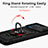 Custodia Silicone e Plastica Opaca Cover con Magnetico Anello Supporto MQ6 per Samsung Galaxy A12 5G