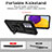 Custodia Silicone e Plastica Opaca Cover con Magnetico Anello Supporto MQ6 per Samsung Galaxy A72 5G