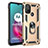 Custodia Silicone e Plastica Opaca Cover con Magnetico Anello Supporto per Motorola Moto G10