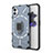 Custodia Silicone e Plastica Opaca Cover con Magnetico Anello Supporto per Nothing Phone 1 Blu