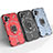 Custodia Silicone e Plastica Opaca Cover con Magnetico Anello Supporto per Nothing Phone 2