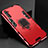 Custodia Silicone e Plastica Opaca Cover con Magnetico Anello Supporto per Oppo K5 Rosso