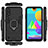 Custodia Silicone e Plastica Opaca Cover con Magnetico Anello Supporto per Samsung Galaxy M01