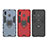 Custodia Silicone e Plastica Opaca Cover con Magnetico Anello Supporto per Samsung Galaxy M10S