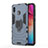 Custodia Silicone e Plastica Opaca Cover con Magnetico Anello Supporto per Samsung Galaxy M10S Blu