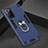 Custodia Silicone e Plastica Opaca Cover con Magnetico Anello Supporto per Samsung Galaxy Note 20 5G Blu