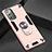 Custodia Silicone e Plastica Opaca Cover con Magnetico Anello Supporto per Samsung Galaxy Note 20 Plus 5G Rosa