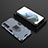 Custodia Silicone e Plastica Opaca Cover con Magnetico Anello Supporto per Samsung Galaxy S21 FE 5G