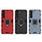 Custodia Silicone e Plastica Opaca Cover con Magnetico Anello Supporto per Samsung Galaxy S21 FE 5G