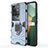 Custodia Silicone e Plastica Opaca Cover con Magnetico Anello Supporto per Vivo iQOO 11 Pro 5G Blu