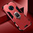 Custodia Silicone e Plastica Opaca Cover con Magnetico Anello Supporto per Vivo Nex 3S Rosso