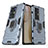 Custodia Silicone e Plastica Opaca Cover con Magnetico Anello Supporto per Vivo X70 Pro+ Plus 5G