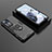Custodia Silicone e Plastica Opaca Cover con Magnetico Anello Supporto per Xiaomi Mi 12T 5G Nero