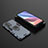 Custodia Silicone e Plastica Opaca Cover con Magnetico Anello Supporto per Xiaomi Poco F3 5G Blu