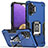 Custodia Silicone e Plastica Opaca Cover con Magnetico Anello Supporto QW1 per Samsung Galaxy A32 4G