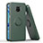 Custodia Silicone e Plastica Opaca Cover con Magnetico Anello Supporto QW1 per Xiaomi Redmi Note 9 Pro Max