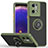 Custodia Silicone e Plastica Opaca Cover con Magnetico Anello Supporto QW2 per Oppo Find X5 5G