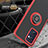 Custodia Silicone e Plastica Opaca Cover con Magnetico Anello Supporto QW2 per Oppo Find X5 Lite 5G