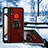Custodia Silicone e Plastica Opaca Cover con Magnetico Anello Supporto QW2 per Samsung Galaxy M01s Rosso e Nero
