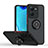 Custodia Silicone e Plastica Opaca Cover con Magnetico Anello Supporto QW2 per Vivo X80 Lite 5G Rosso e Nero