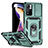 Custodia Silicone e Plastica Opaca Cover con Magnetico Anello Supporto QW3 per Xiaomi Poco X4 NFC Verde