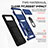 Custodia Silicone e Plastica Opaca Cover con Magnetico Anello Supporto QW4 per Google Pixel 6 5G