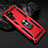 Custodia Silicone e Plastica Opaca Cover con Magnetico Anello Supporto R01 per Huawei P30 Pro New Edition Rosso