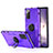 Custodia Silicone e Plastica Opaca Cover con Magnetico Anello Supporto R01 per Samsung Galaxy Note 20 5G Viola