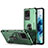 Custodia Silicone e Plastica Opaca Cover con Magnetico Anello Supporto R01 per Samsung Galaxy S20 Ultra 5G Verde