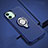 Custodia Silicone e Plastica Opaca Cover con Magnetico Anello Supporto R02 per Apple iPhone 11