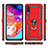 Custodia Silicone e Plastica Opaca Cover con Magnetico Anello Supporto R02 per Samsung Galaxy A70S