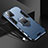 Custodia Silicone e Plastica Opaca Cover con Magnetico Anello Supporto R02 per Xiaomi Poco F3 5G