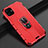 Custodia Silicone e Plastica Opaca Cover con Magnetico Anello Supporto R03 per Apple iPhone 11