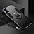 Custodia Silicone e Plastica Opaca Cover con Magnetico Anello Supporto R03 per Xiaomi Poco F4 GT 5G Nero