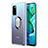 Custodia Silicone e Plastica Opaca Cover con Magnetico Anello Supporto R04 per Huawei Honor View 30 Pro 5G