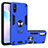 Custodia Silicone e Plastica Opaca Cover con Magnetico Anello Supporto R04 per Xiaomi Redmi 9i