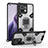 Custodia Silicone e Plastica Opaca Cover con Magnetico Anello Supporto R10 per Xiaomi Mi 11 Lite 5G NE