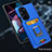Custodia Silicone e Plastica Opaca Cover con Magnetico Anello Supporto S01 per Motorola Moto Edge Plus (2022) 5G