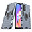 Custodia Silicone e Plastica Opaca Cover con Magnetico Anello Supporto S01 per Oppo A74 5G