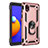 Custodia Silicone e Plastica Opaca Cover con Magnetico Anello Supporto S01 per Samsung Galaxy A01 Core