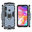 Custodia Silicone e Plastica Opaca Cover con Magnetico Anello Supporto S01 per Samsung Galaxy A70E