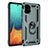 Custodia Silicone e Plastica Opaca Cover con Magnetico Anello Supporto S01 per Samsung Galaxy A71 4G A715