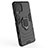 Custodia Silicone e Plastica Opaca Cover con Magnetico Anello Supporto S01 per Samsung Galaxy F62 5G