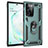 Custodia Silicone e Plastica Opaca Cover con Magnetico Anello Supporto S01 per Samsung Galaxy Note 20 Ultra 5G Verde