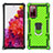 Custodia Silicone e Plastica Opaca Cover con Magnetico Anello Supporto S01 per Samsung Galaxy S20 FE 2022 5G Verde Pastello