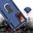 Custodia Silicone e Plastica Opaca Cover con Magnetico Anello Supporto S01 per Samsung Galaxy S20 FE 4G