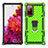 Custodia Silicone e Plastica Opaca Cover con Magnetico Anello Supporto S01 per Samsung Galaxy S20 FE 4G Verde Pastello